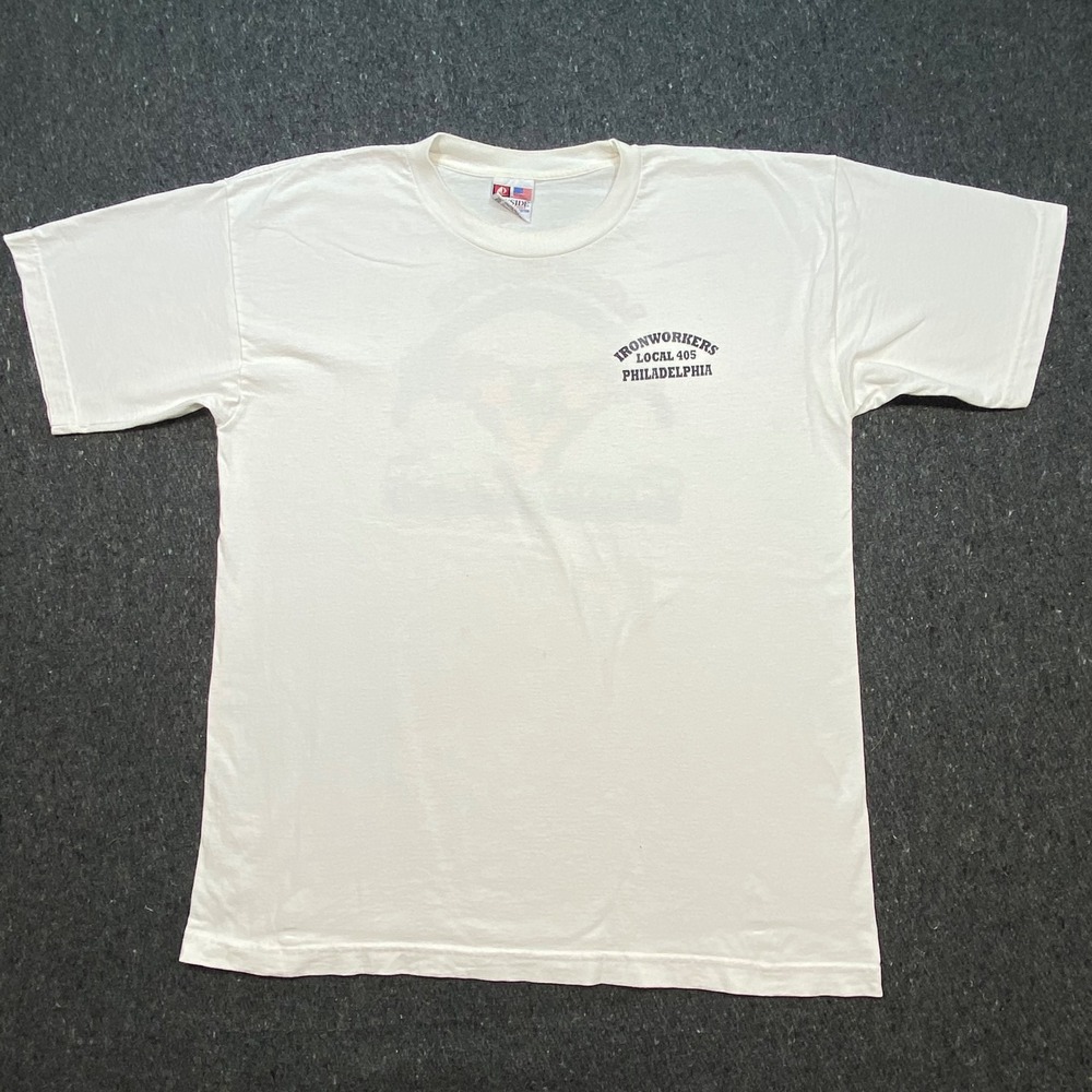 Bayside Workwear Mens XL Union Ironworkers Local 405 Philadelphia Graphic Shirt
